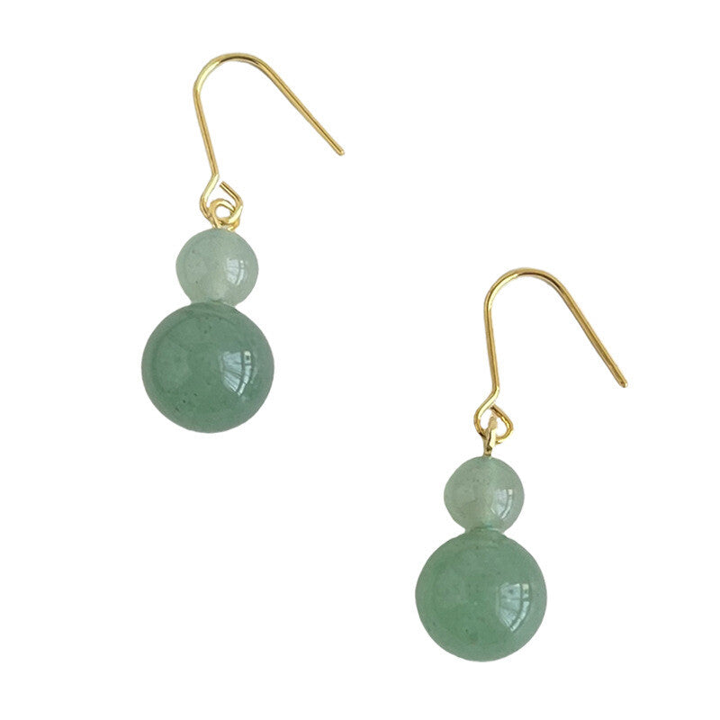 Chinoiserie Gourd Aventurine Earrings