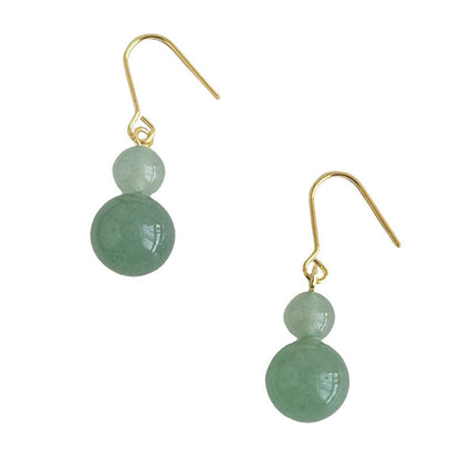 Chinoiserie Gourd Aventurine Earrings