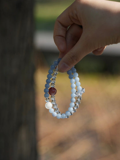 Chinoiserie Berry Mist Beaded Bracelet