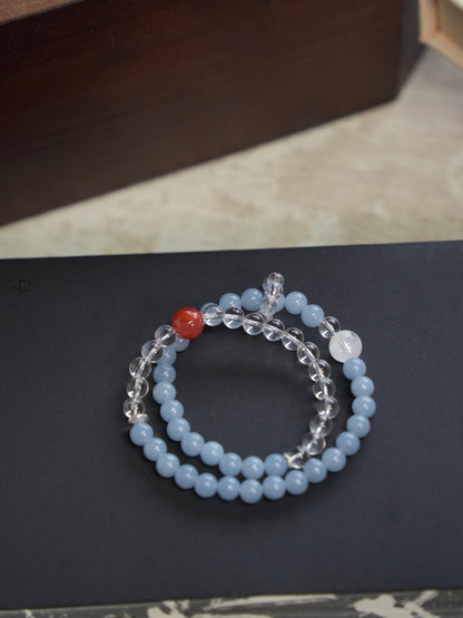 Chinoiserie Berry Mist Beaded Bracelet
