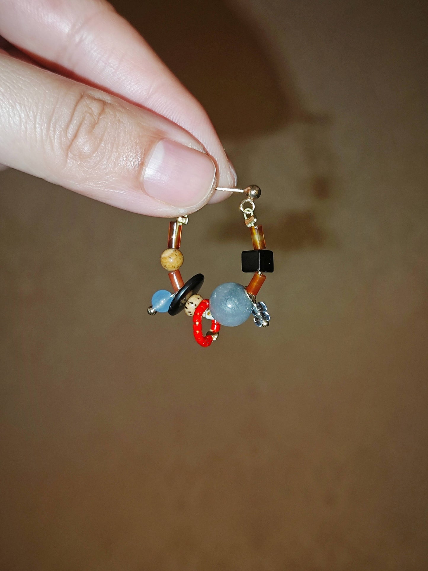 Chinoiserie Contrast Color Earrings