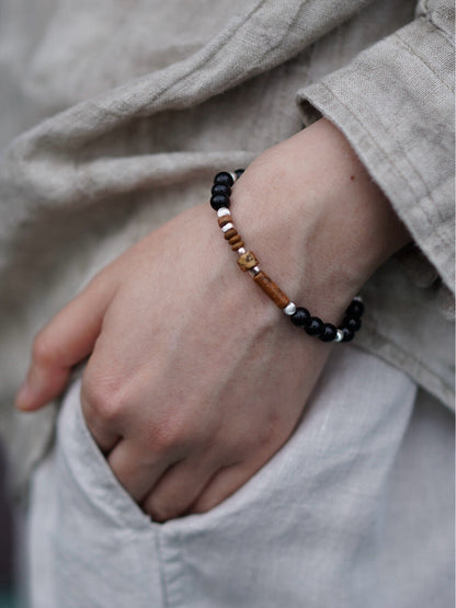 Chinoiserie Feast Beaded Bracelet