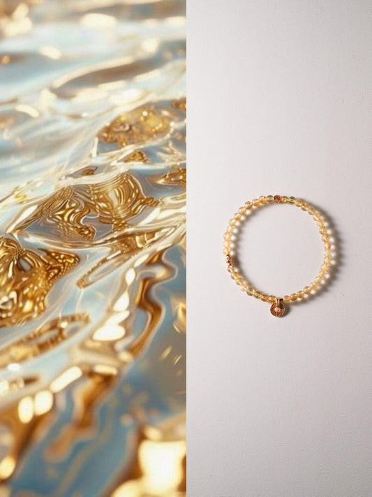 Chinoiserie Golden Rutilated Quartz Bracelet