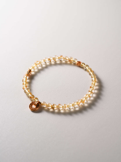 Chinoiserie Golden Rutilated Quartz Bracelet