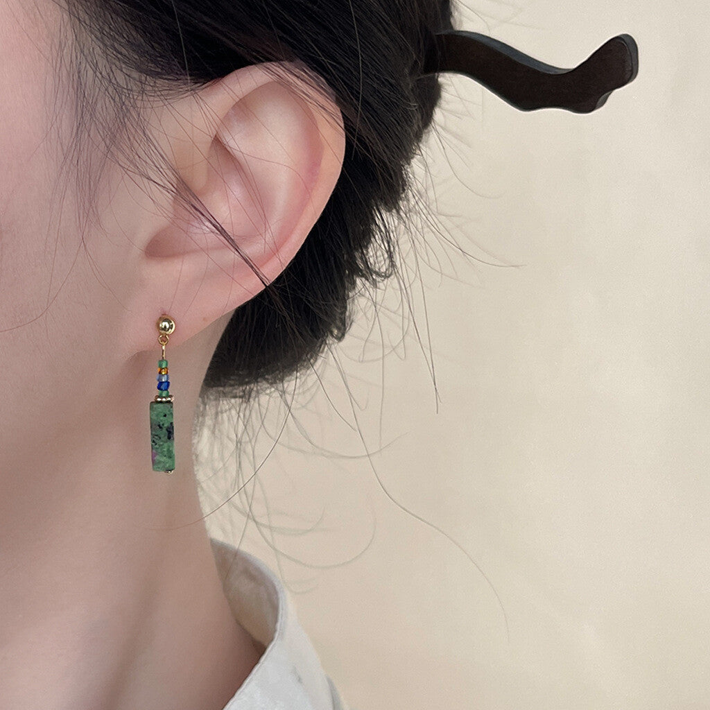 Chinoiserie Green Hanfu Earrings