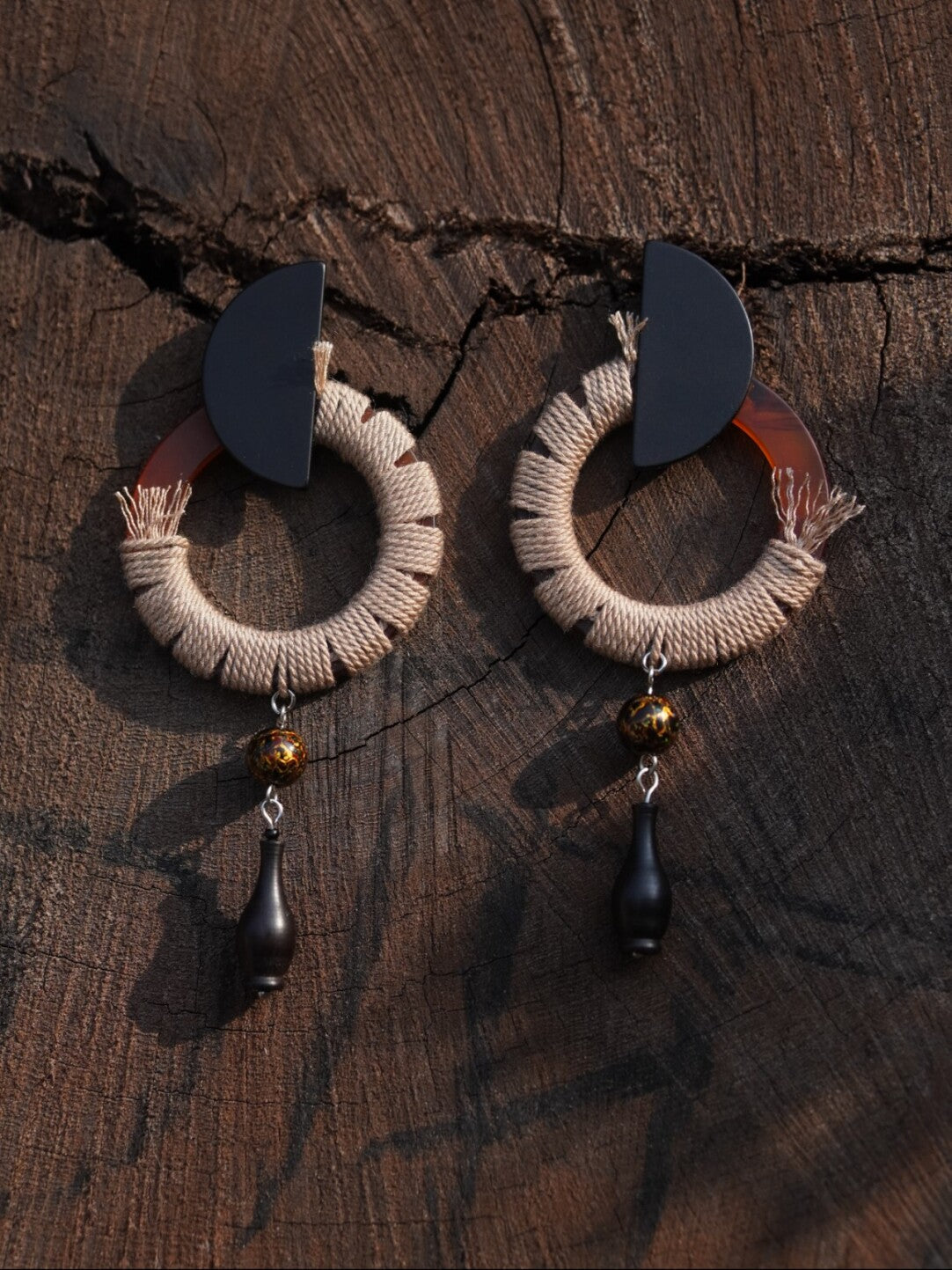 Chinoiserie Lacquer Bailey's Vase Earrings