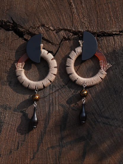 Chinoiserie Lacquer Bailey's Vase Earrings