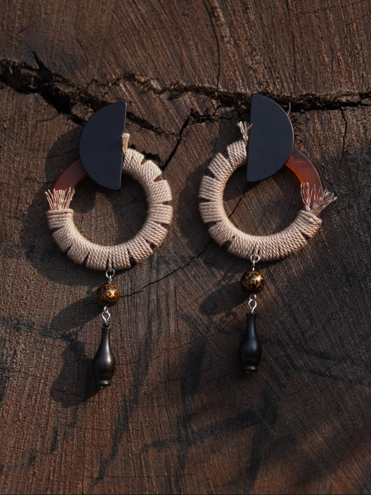 Chinoiserie Lacquer Bailey's Vase Earrings