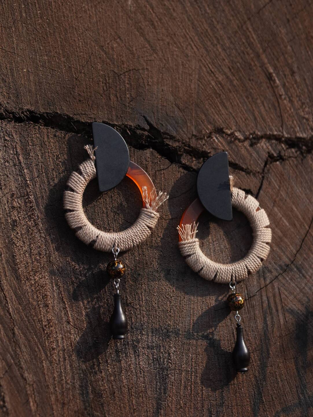 Chinoiserie Lacquer Bailey's Vase Earrings