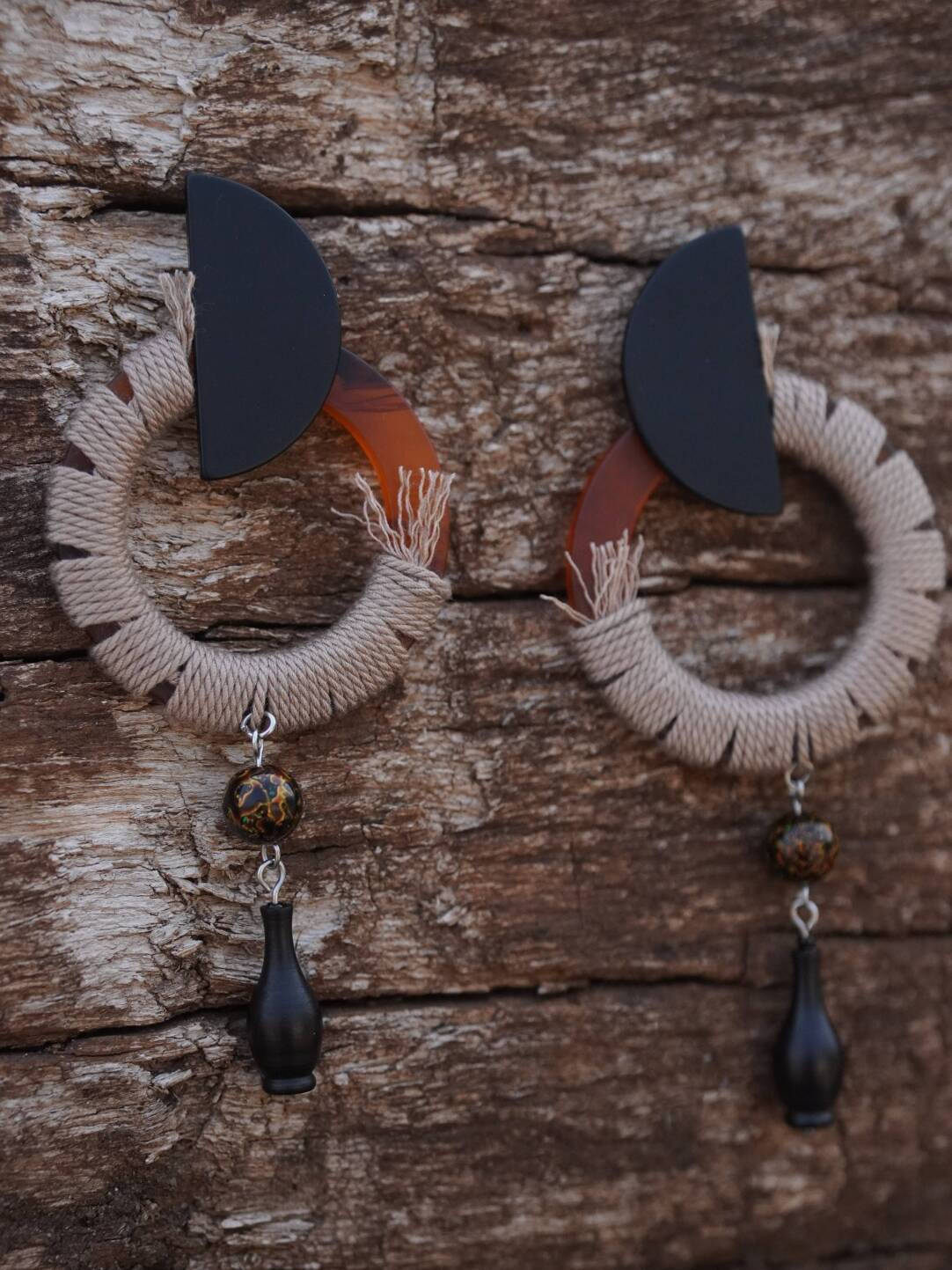 Chinoiserie Lacquer Bailey's Vase Earrings