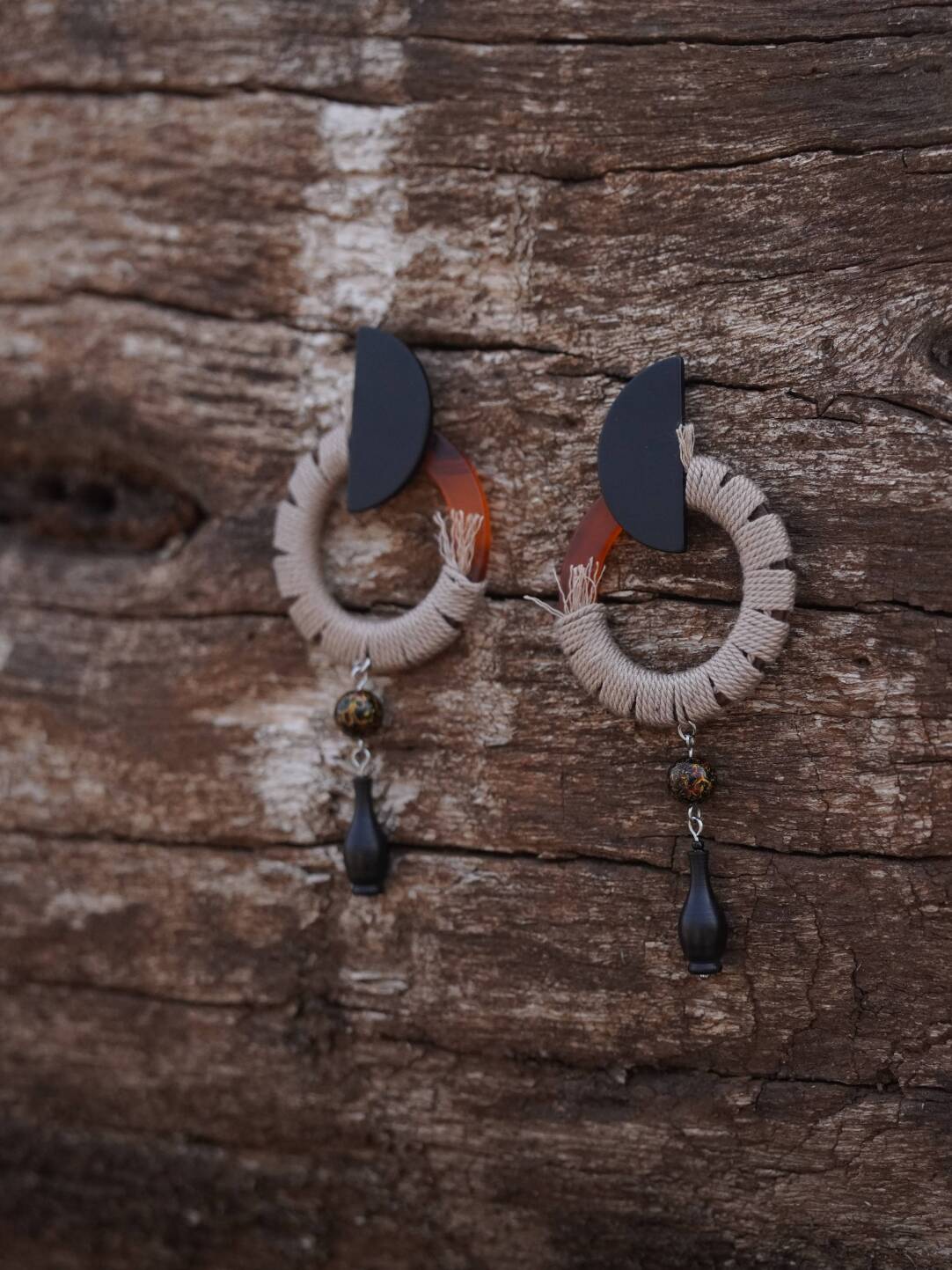 Chinoiserie Lacquer Bailey's Vase Earrings