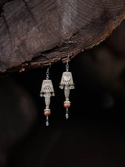 Chinoiserie Lampshade Lacquer Earrings