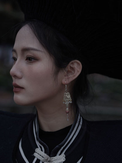 Chinoiserie Lampshade Lacquer Earrings