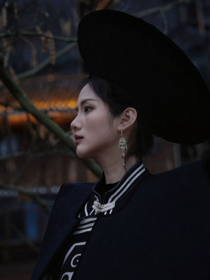 Chinoiserie Lampshade Lacquer Earrings