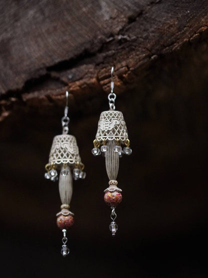 Chinoiserie Lampshade Lacquer Earrings