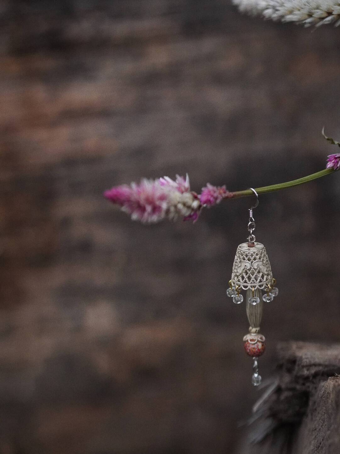 Chinoiserie Lampshade Lacquer Earrings