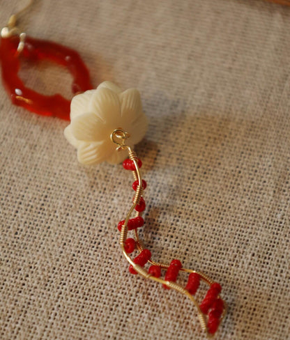 Chinoiserie Nezha Lotus Earrings