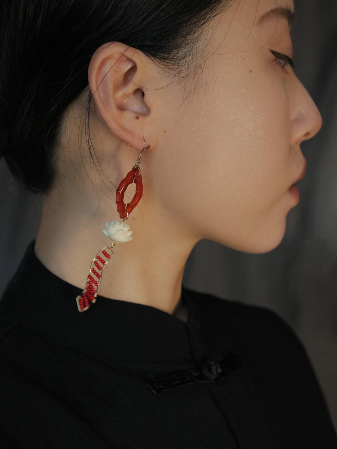 Chinoiserie Nezha Lotus Earrings