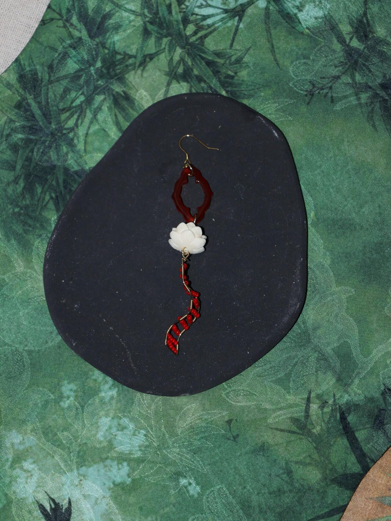 Chinoiserie Nezha Lotus Earrings