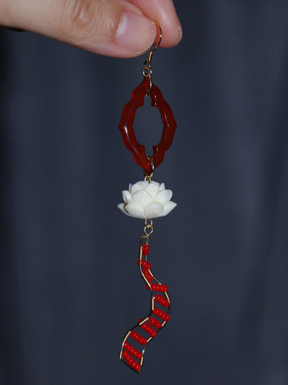 Chinoiserie Nezha Lotus Earrings