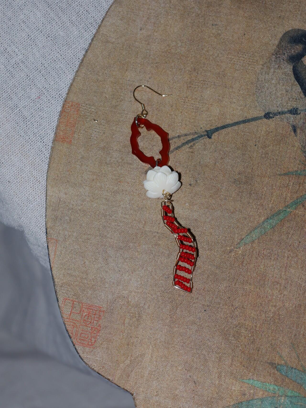 Chinoiserie Nezha Lotus Earrings