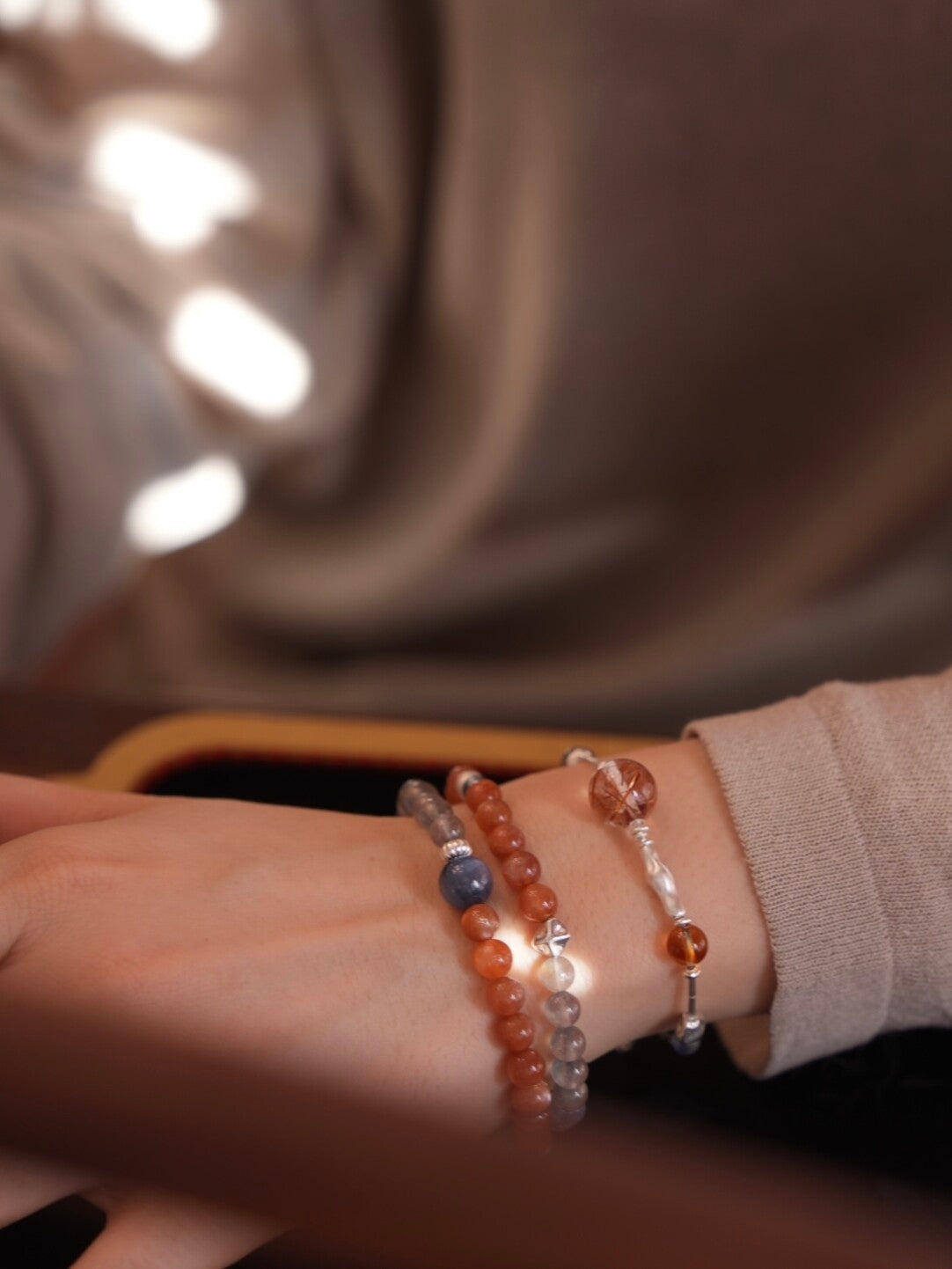 Chinoiserie Orange Sea Salt Bracelet