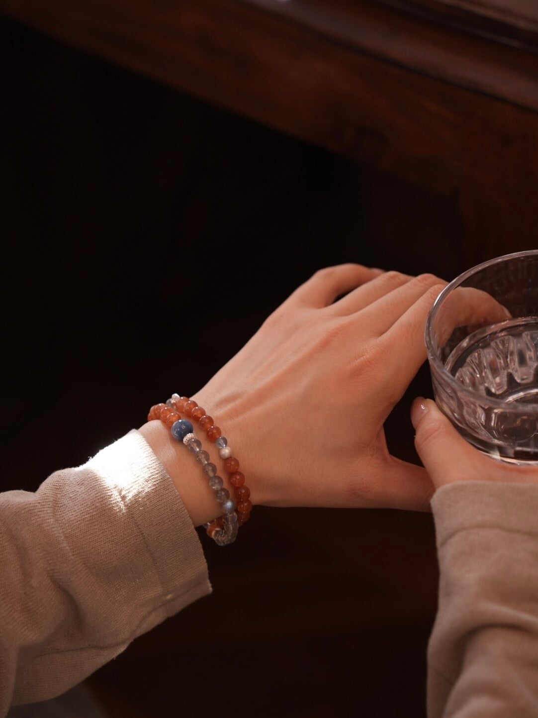 Chinoiserie Orange Sea Salt Bracelet