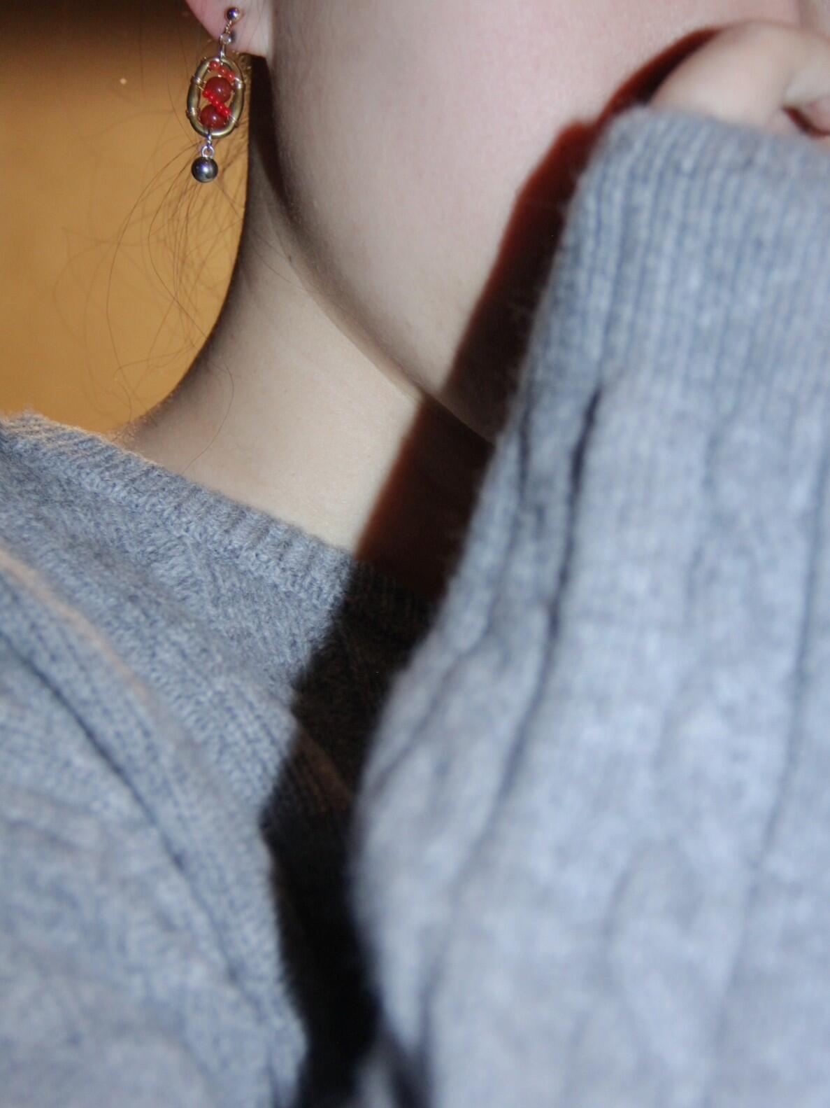 Chinoiserie Red Agate Lantern Earrings