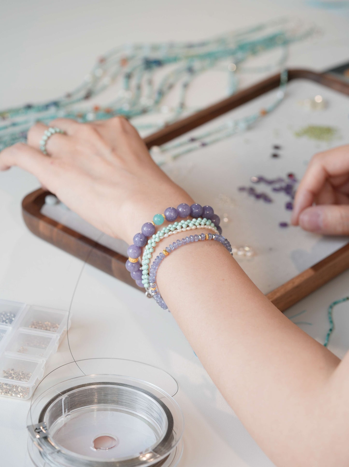 Chinoiserie Romantic Purple Bracelet