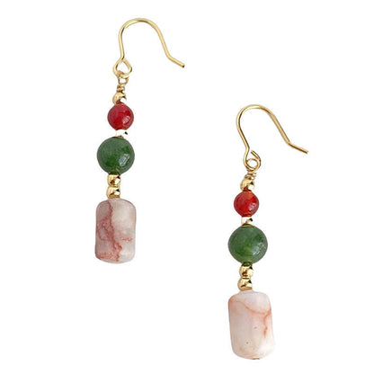 Chinoiserie Spring Mountain Agate Earrings