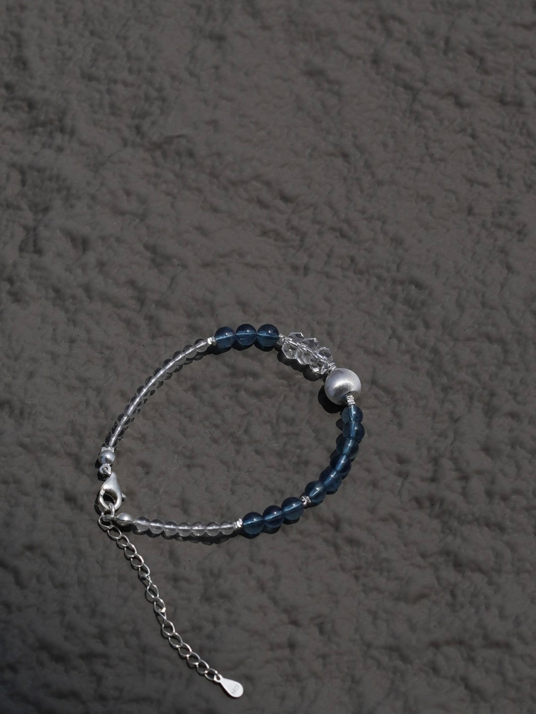 「Chinoiserie」Aquamarine Crystal Beaded Bracelet