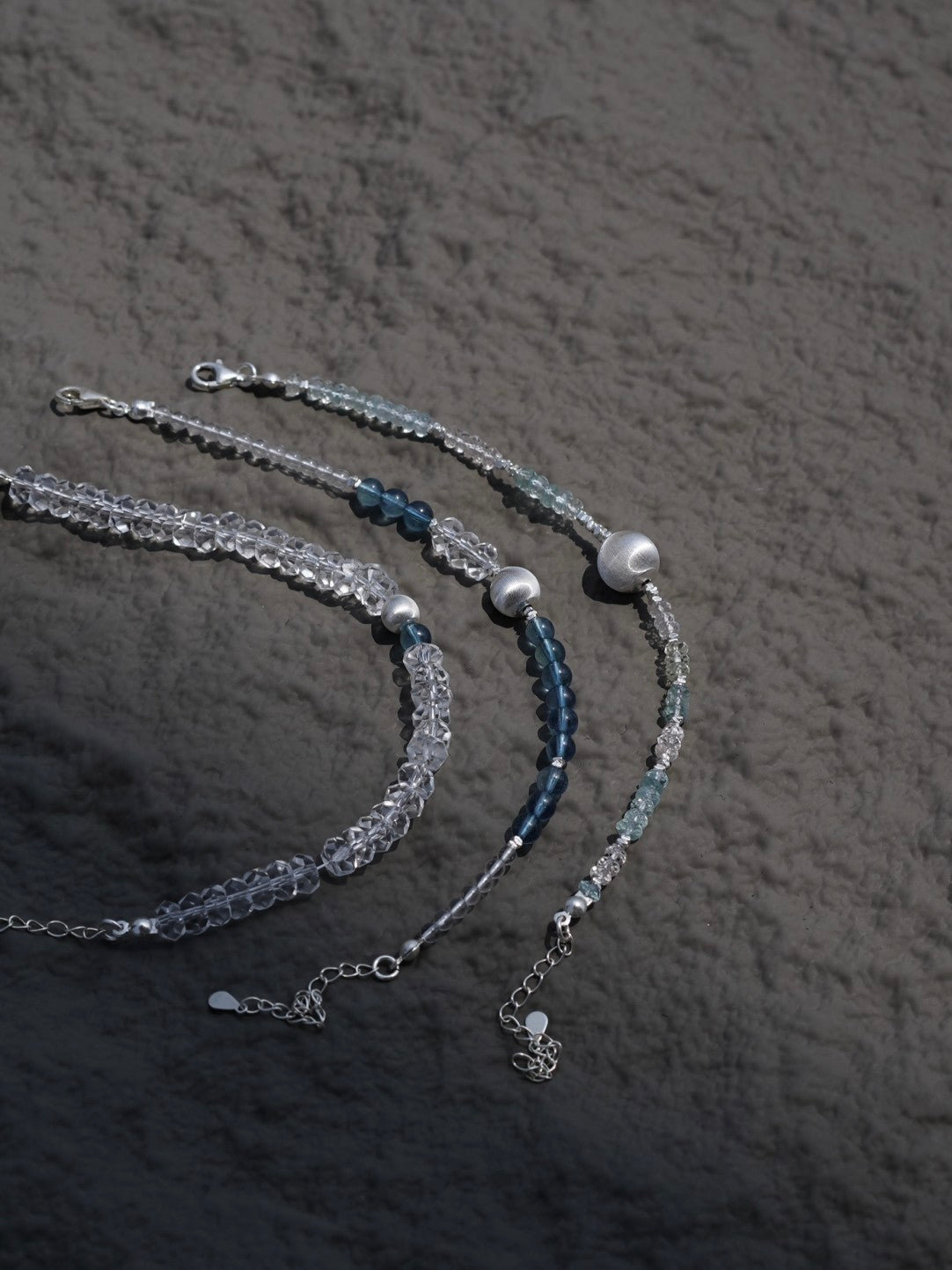 「Chinoiserie」Aquamarine Crystal Beaded Bracelet