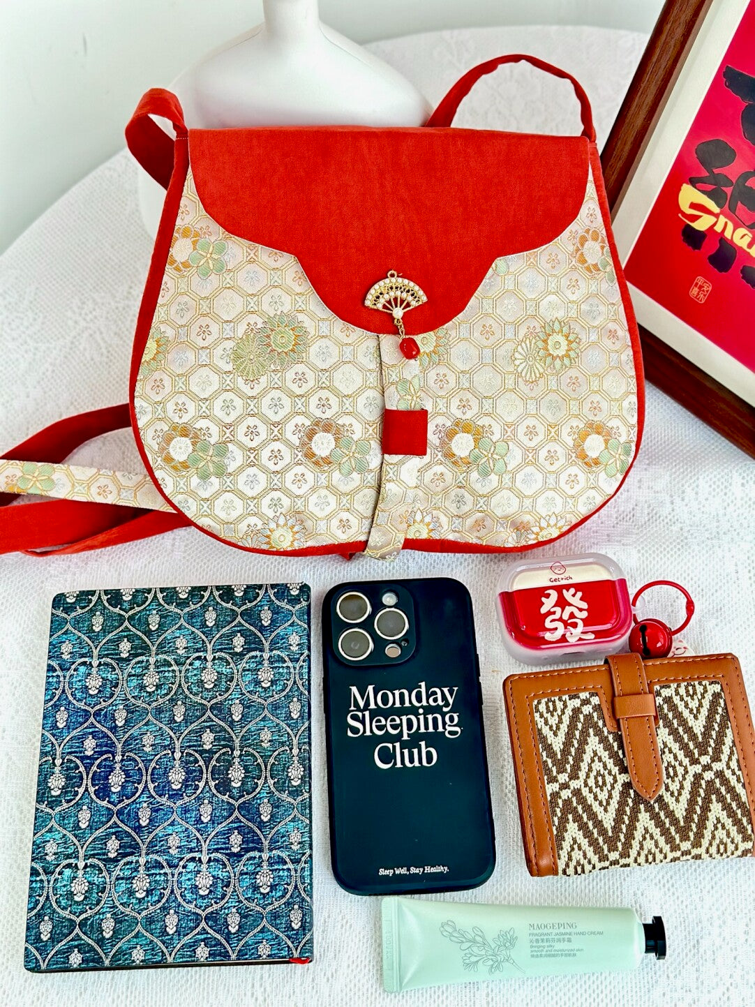 [Chinoiserie] Auspicious Fortune Crossbody Bag