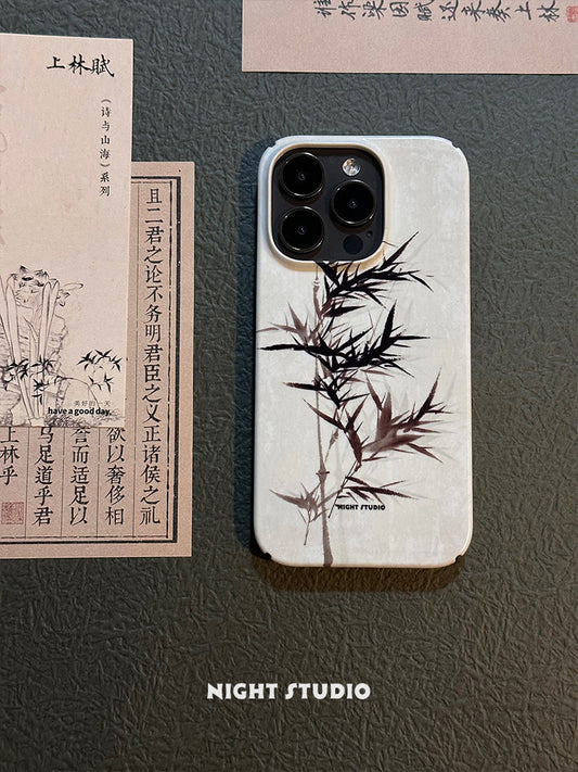 「Chinoiserie」Black Bamboo Printed Phone Case