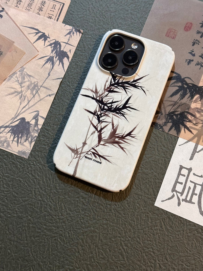 「Chinoiserie」Black Bamboo Printed Phone Case