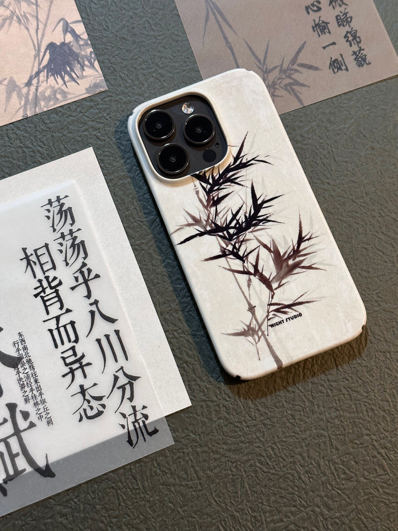 「Chinoiserie」Black Bamboo Printed Phone Case