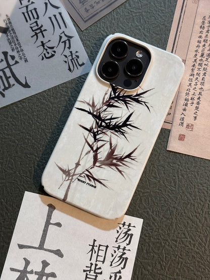 「Chinoiserie」Black Bamboo Printed Phone Case