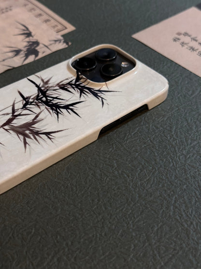 「Chinoiserie」Black Bamboo Printed Phone Case