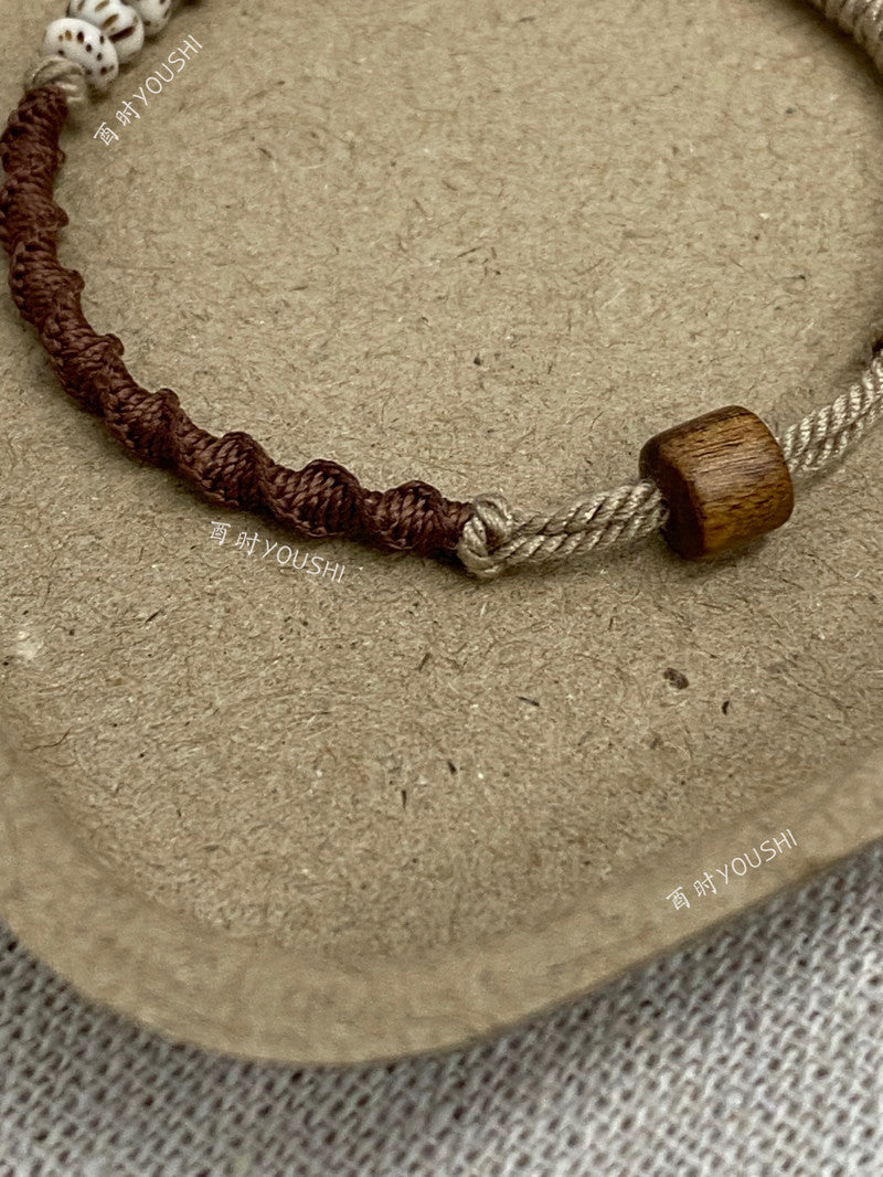 「Chinoiserie」Black Rosewood Bodhi beads Beaded Bracelet