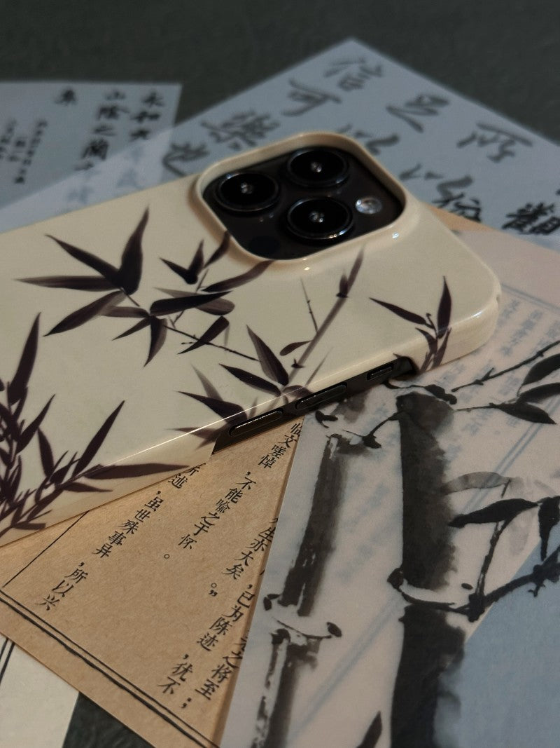 「Chinoiserie」Black Bamboo Printed Phone Case