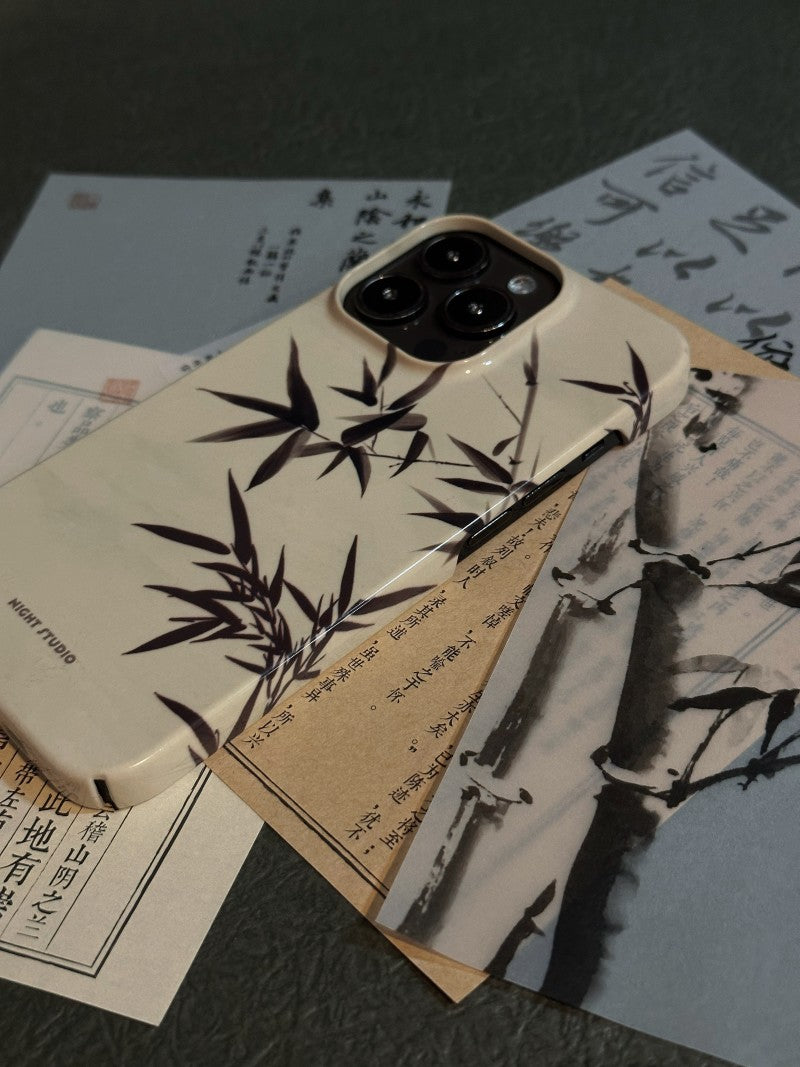 「Chinoiserie」Black Bamboo Printed Phone Case