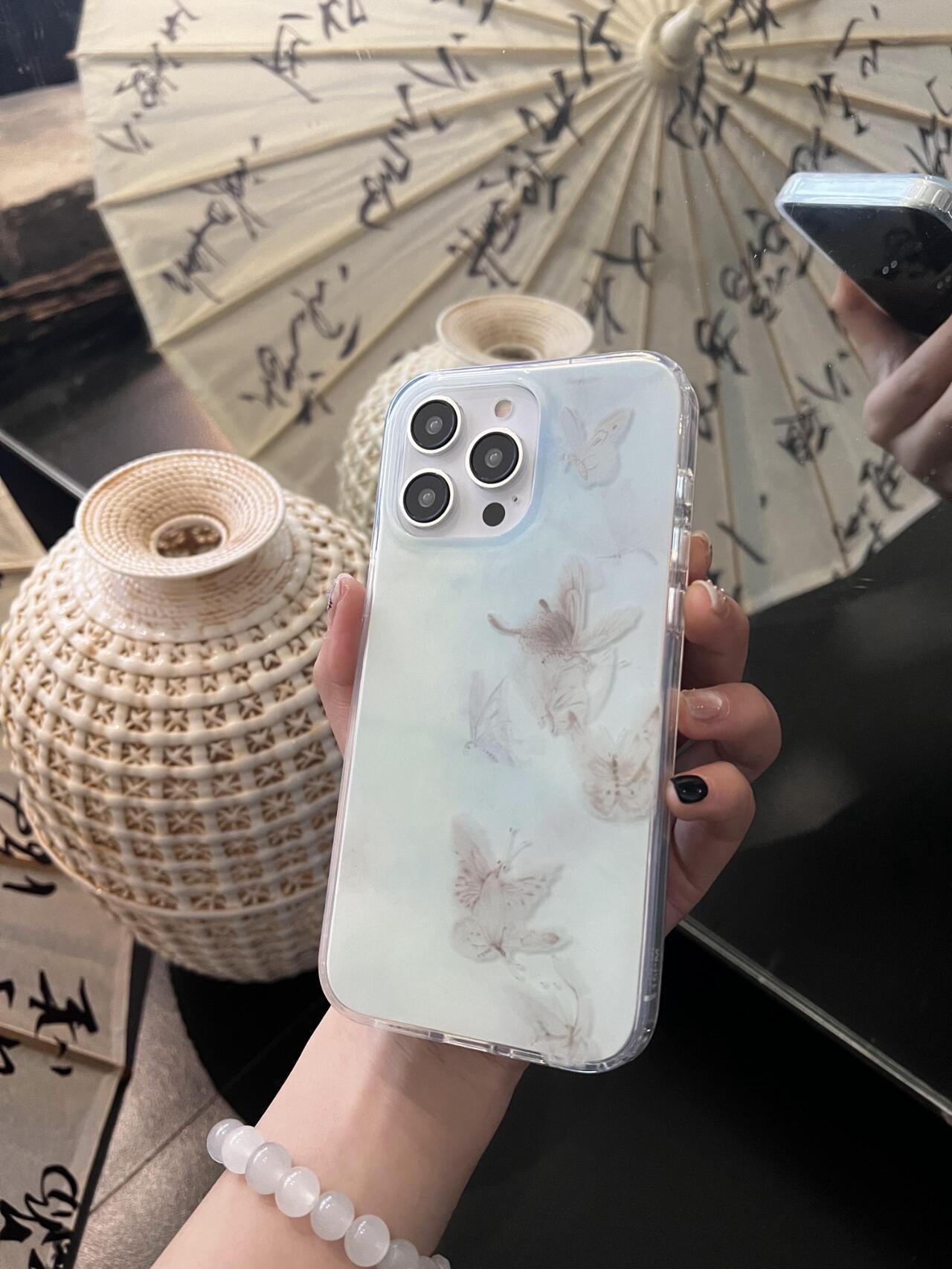「Chinoiserie」Blue Butterfly Phone Case