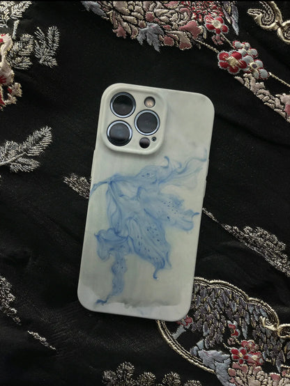 「Chinoiserie」Blue Flower Printed Phone Case