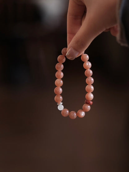 「Chinoiserie」Bright Spring  Sunstone Labradorite Bracelet