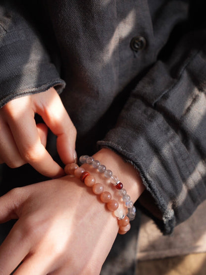 「Chinoiserie」Bright Spring  Sunstone Labradorite Bracelet