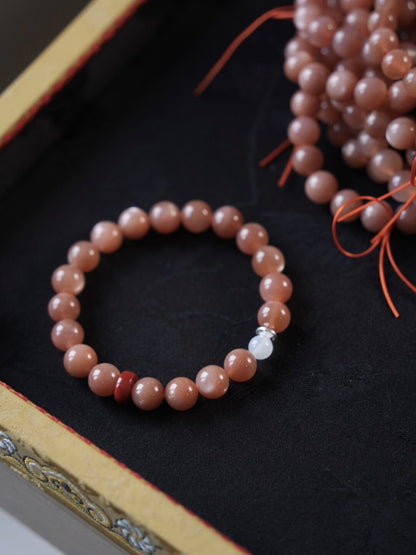 「Chinoiserie」Bright Spring  Sunstone Labradorite Bracelet