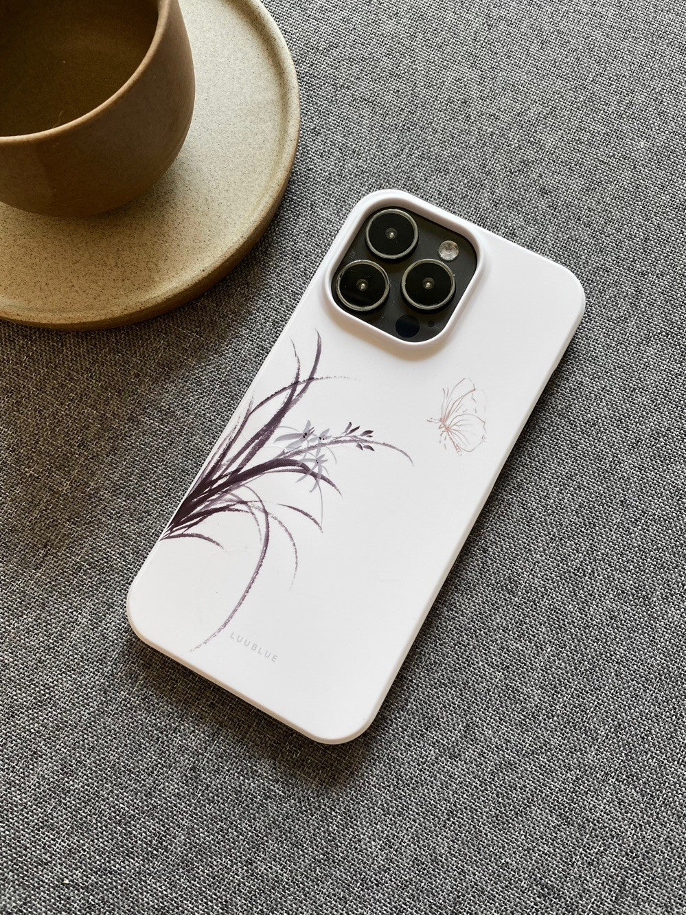 「Chinoiserie」 Butterflies Orchids Printed Phone Case