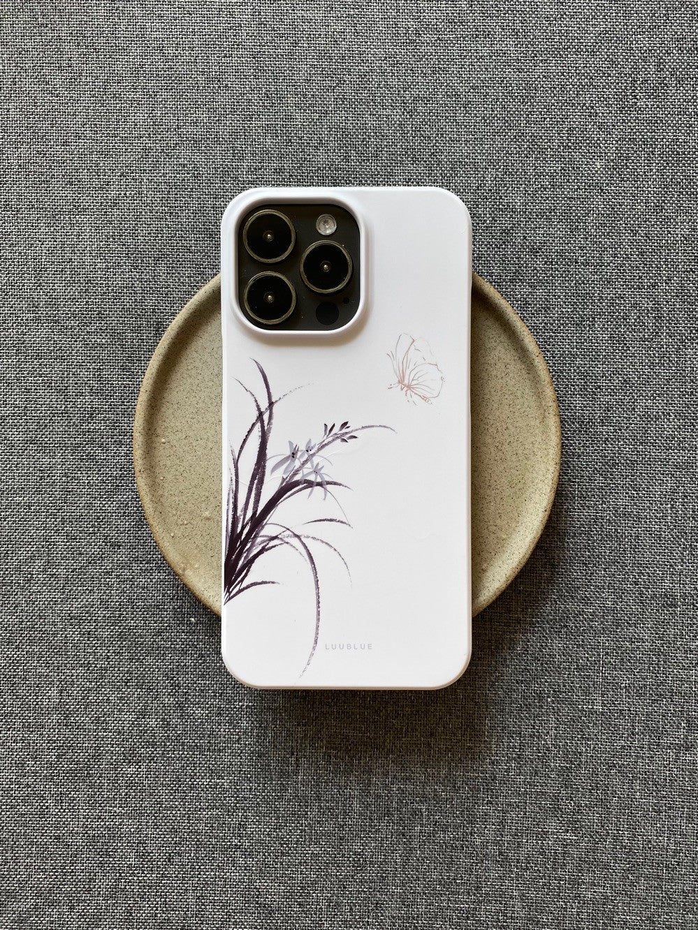 「Chinoiserie」 Butterflies Orchids Printed Phone Case