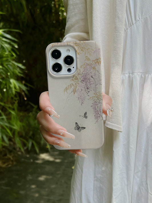 「Chinoiserie」Butterfly Blooms Printed Phone Case