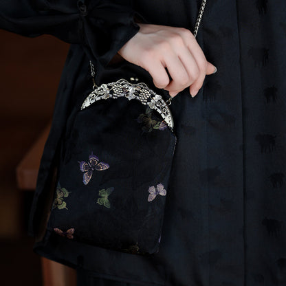 [Chinoiserie] Butterfly Grapevine Frame Clutch Bag